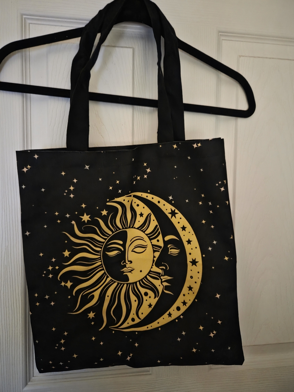 Black and Gold Celestial Tote Bag